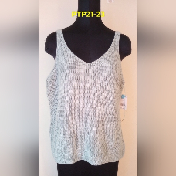 NWT 2XL Sage Green Knit Tank Top - Picture 2 of 4